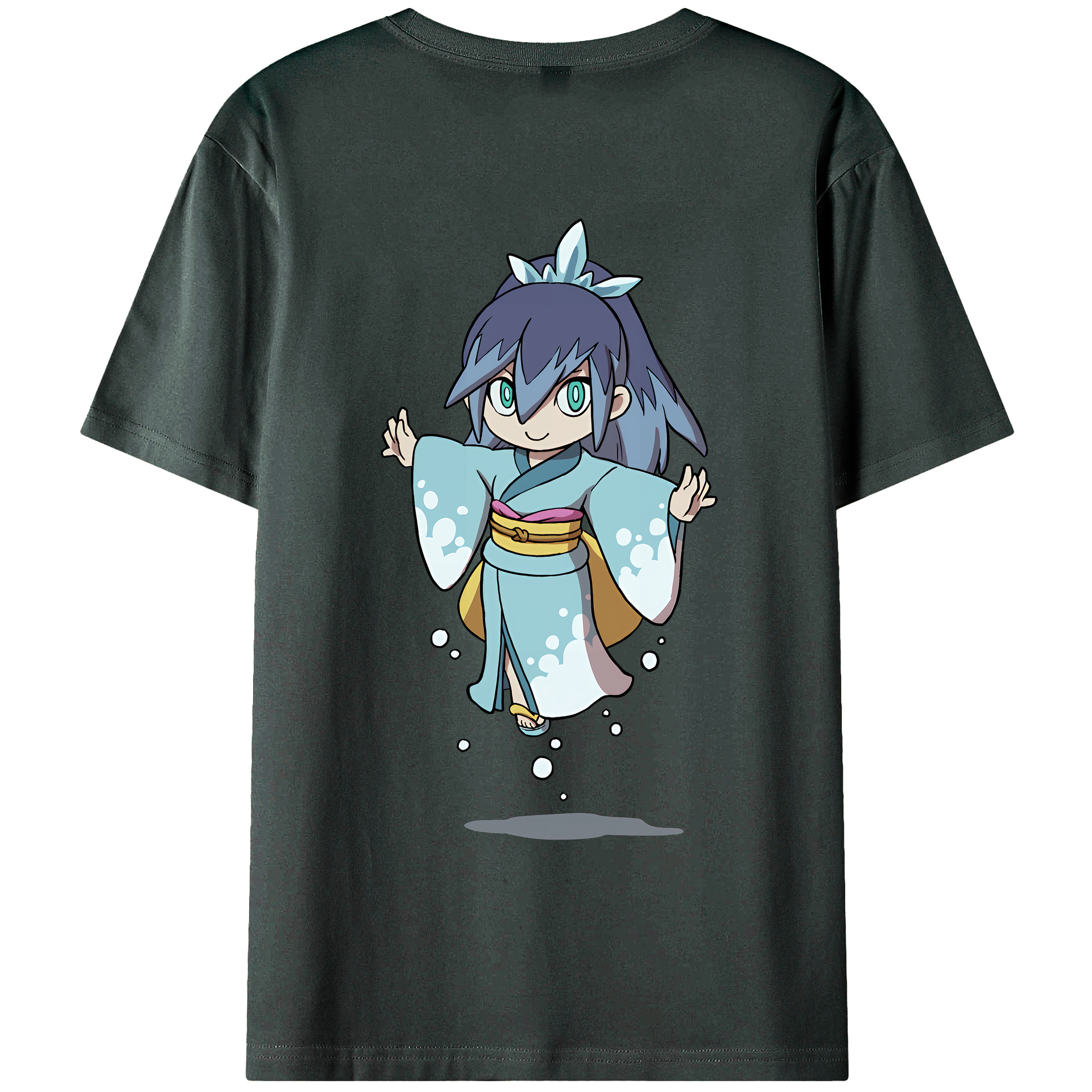 （画像用） 妖怪ウォッチ Yo-kai Watch 綿100％ メンズ半袖Tシャツ（バックプリント） 通気性